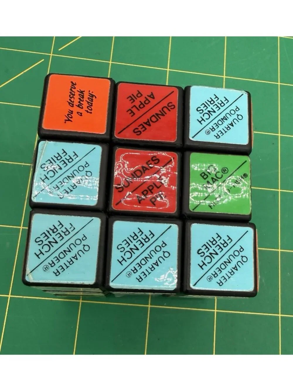 1980s Vintage McDonald's Rubiks Cube